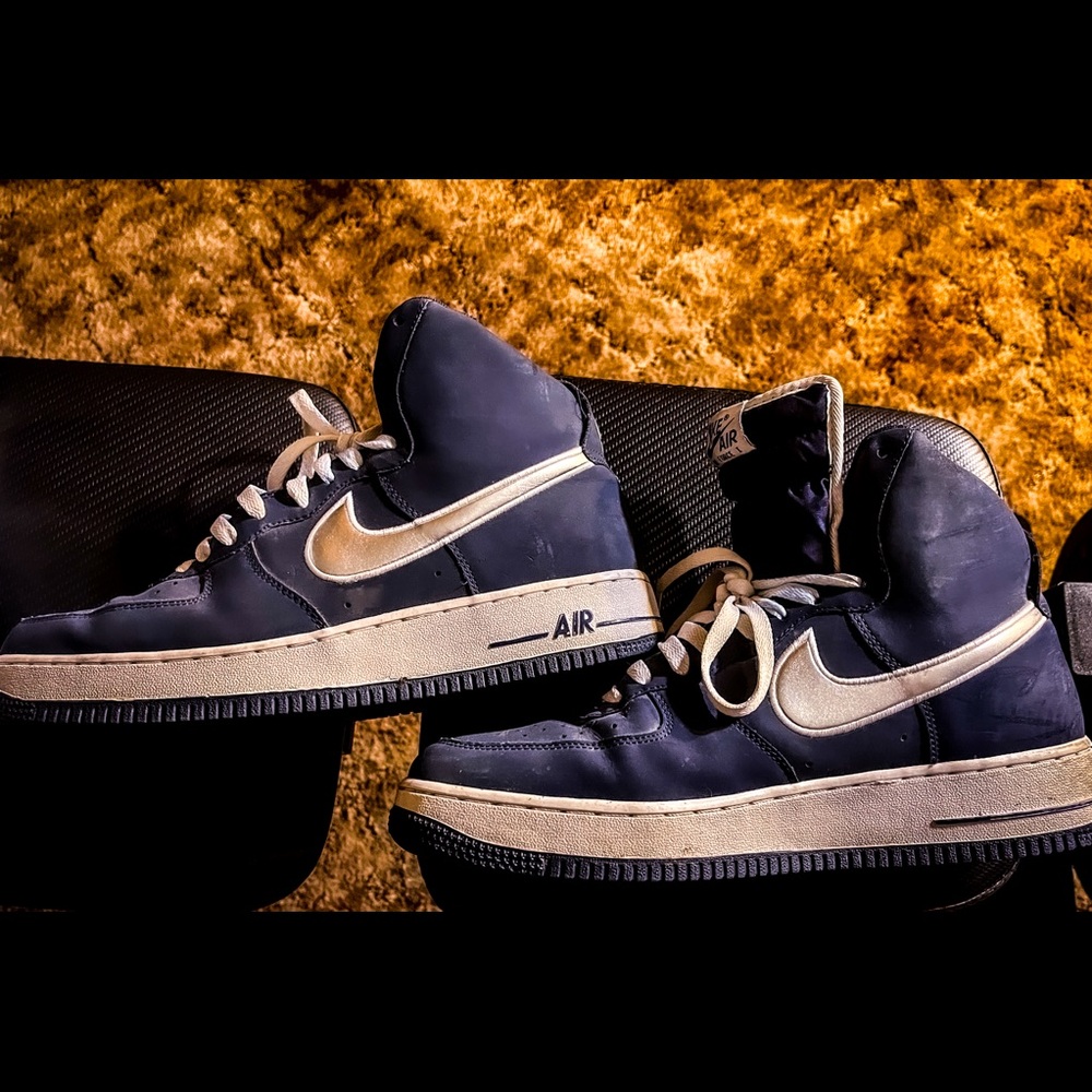 Nike AF1- Navy & Silver
